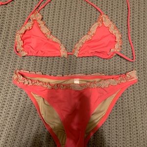 Victoria secret coral bikini